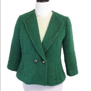 CAbi #532 Blazer Wool Blend Lined Sz 8 Green